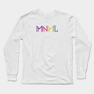 Minimal Type (Colorful) Typography - Design Long Sleeve T-Shirt